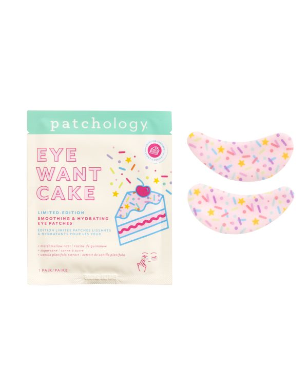 Розгладжуючі та зволожуючі патчі Patchology Eye Want Cake