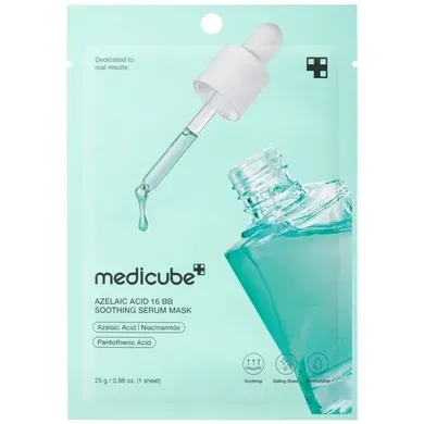 Заспокійлива тканинна маска-сироватка з азелаїновою кислотою Medicube Azelaic Acid 16 BB Calming Serum Mask 25 г