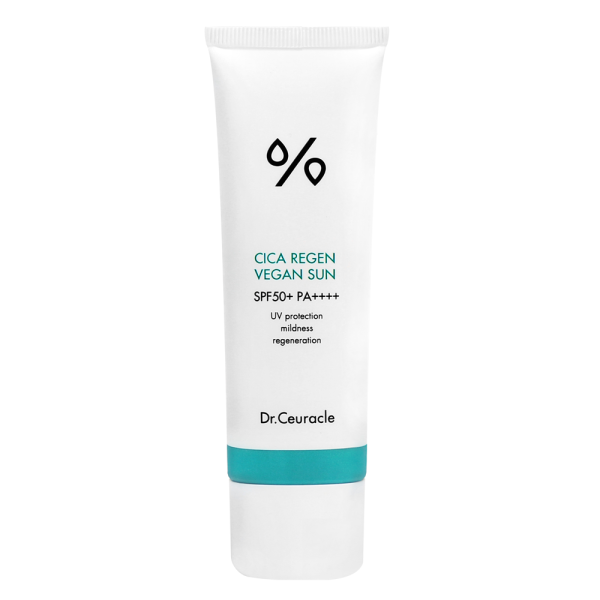 Сонцезахисний веганський крем з центелою азіатською Dr.Ceuracle Cica Regen Vegan Sun SPF50+ PA++++