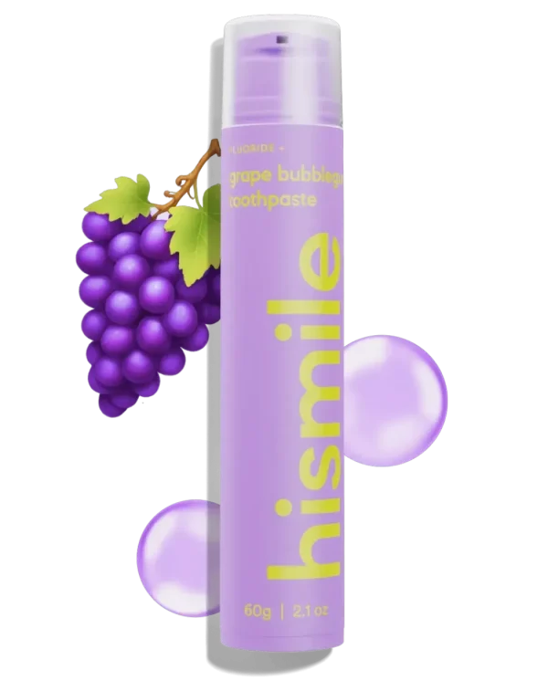 Зубна паста зі смаком виноградної жуйки Hismile Grape Bubblegum Toothpaste 60 г