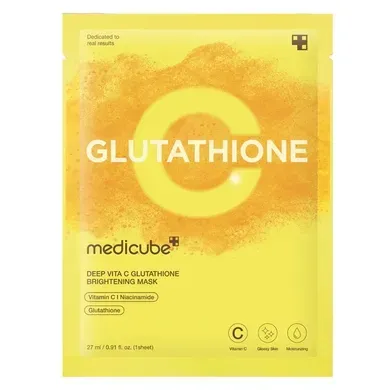 Тканинна маска з вітаміном С та глутатіоном для освітлення та сяйва Medicube Deep Vita C Glutatihione Brightening Mask 27 мл