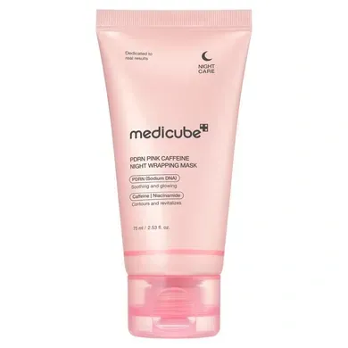 Нічна маска-плівка з полінуклеотидами та кофеїном Medicube PDRN Pink Caffeine Night Wrapping Mask 75 мл